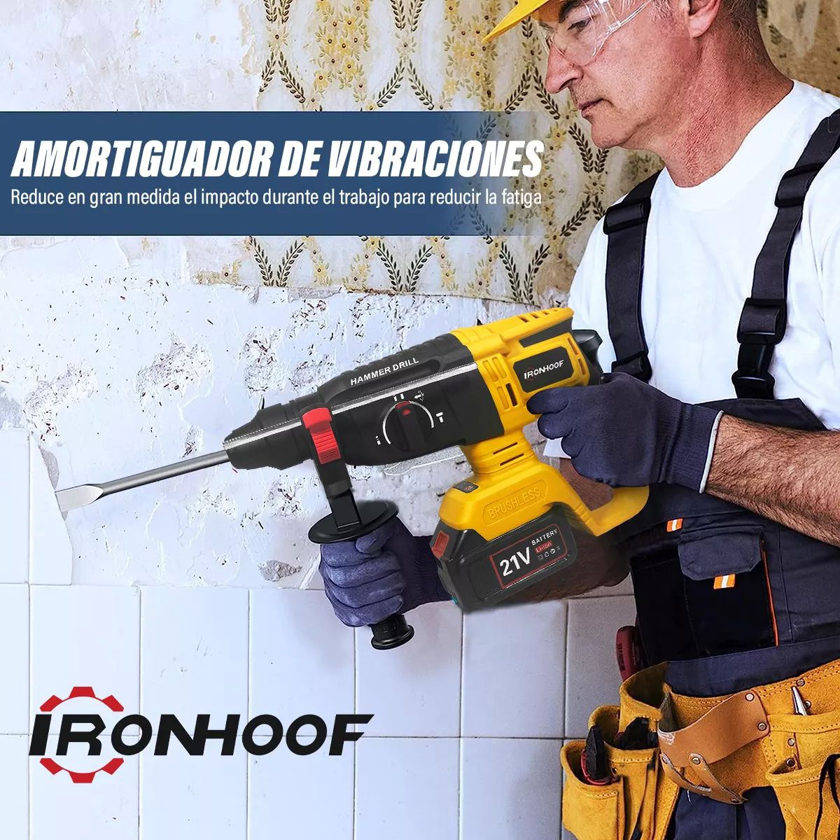 Taladros Rotomartillo Inalámbrica Sds-plus Ironhoof 3 Modos