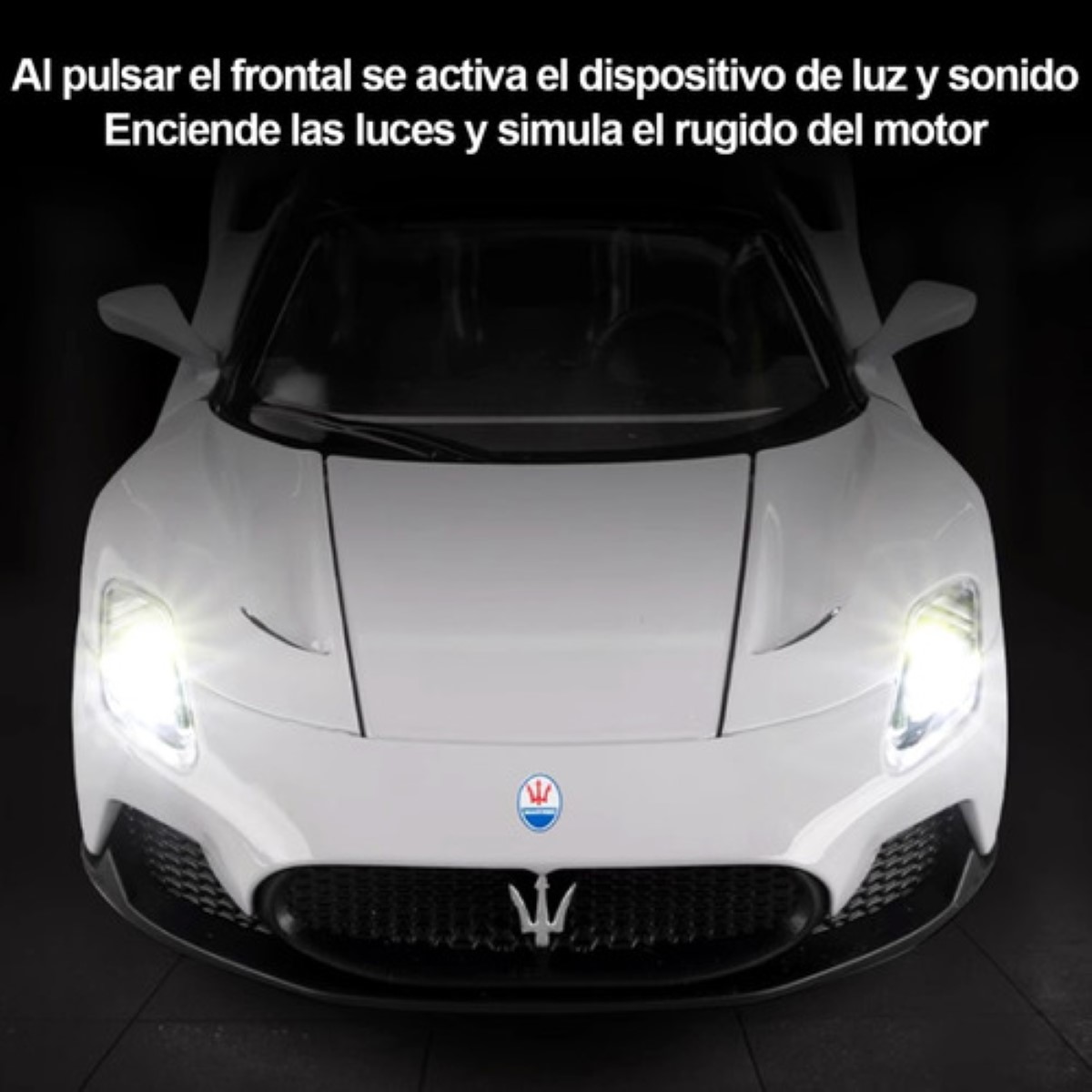 Autos Metal Modelo Escala 1:32 Con Luz +música Blanco