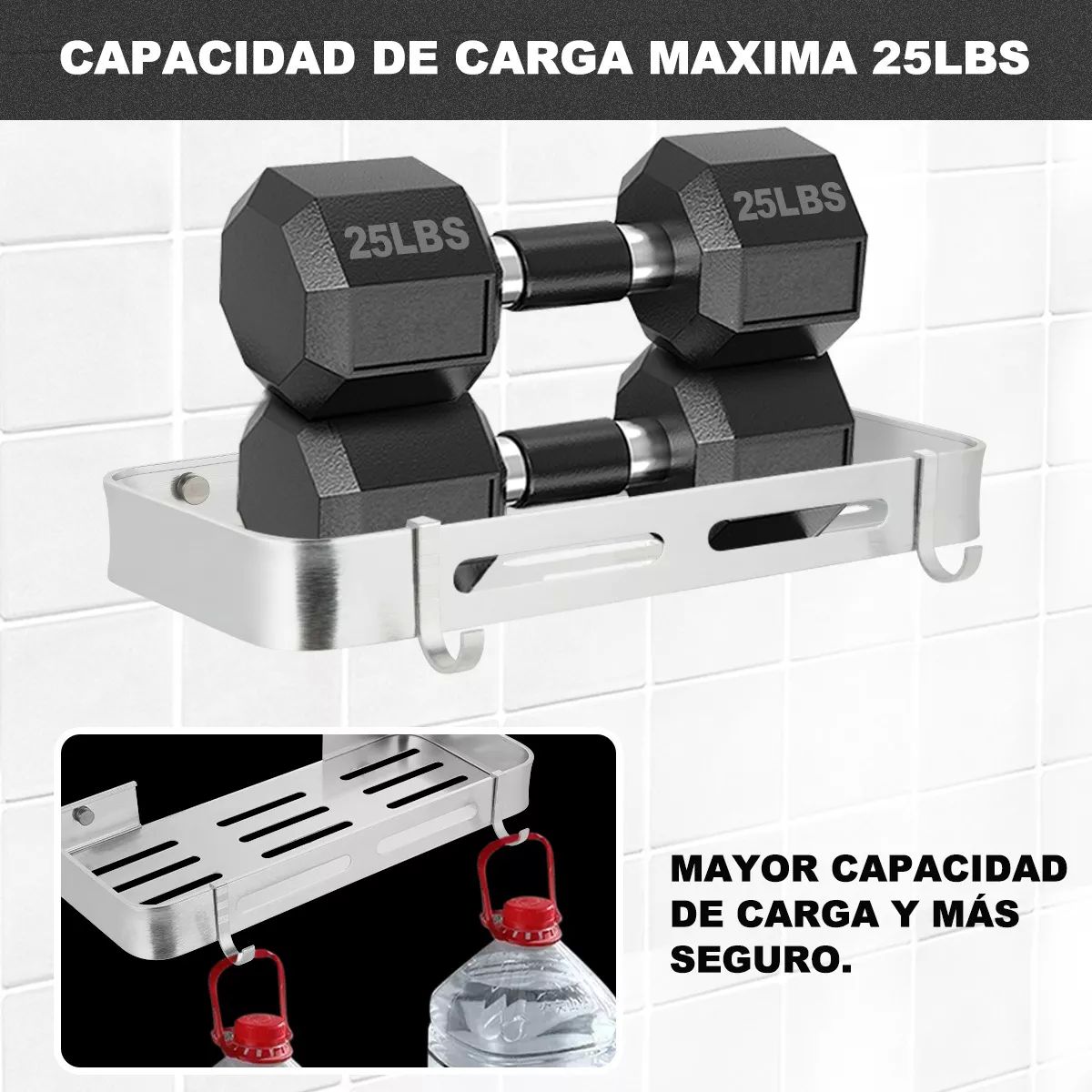 Estante Esquinero Organizador Inoxidable Para Baño 3uds