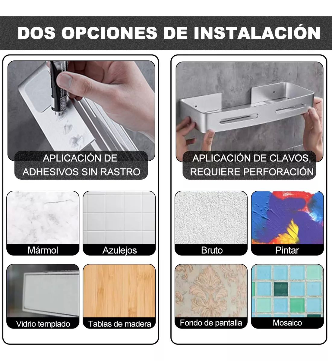 Estante Esquinero Organizador Inoxidable Para Baño 3uds