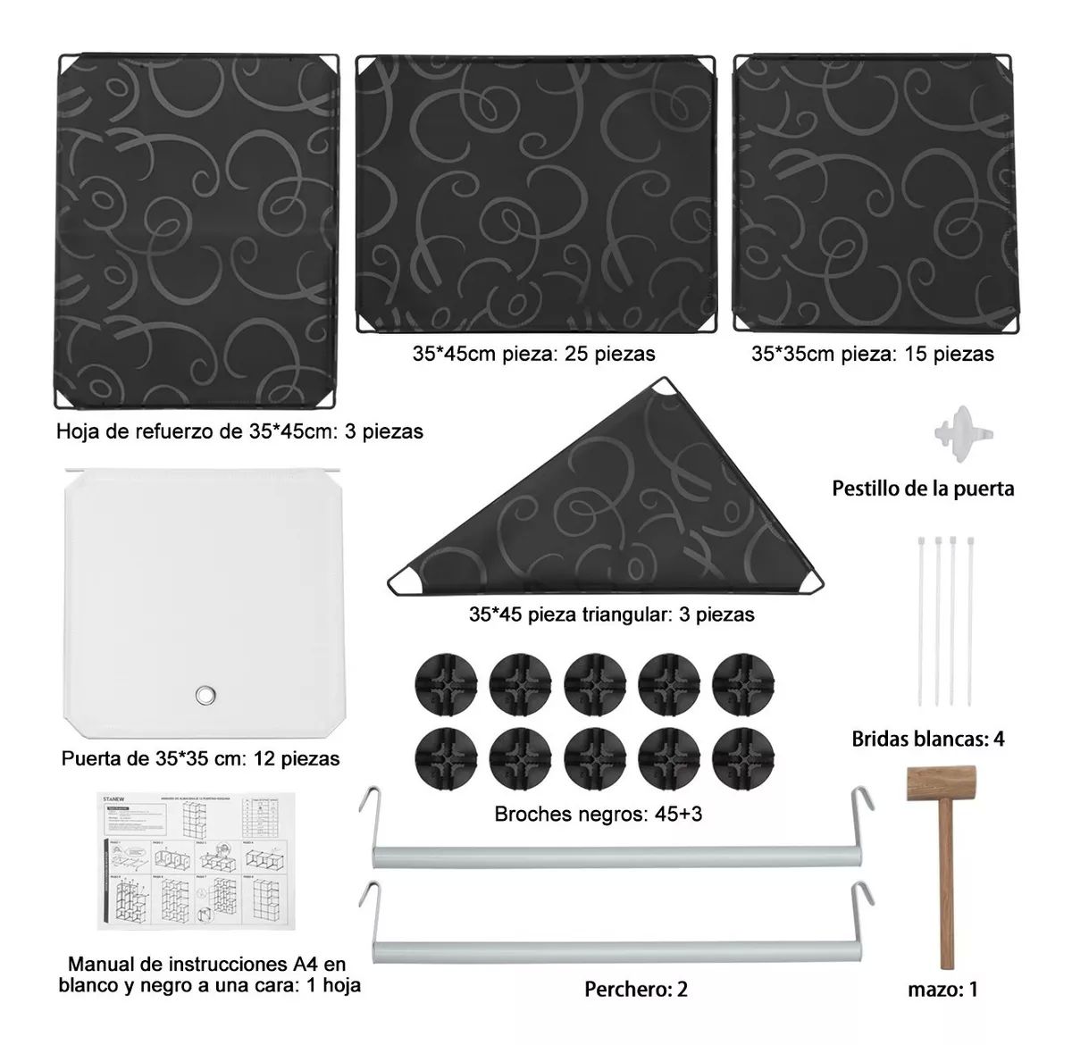 Armario De Plástico Portátil Con 15 Compartimentos