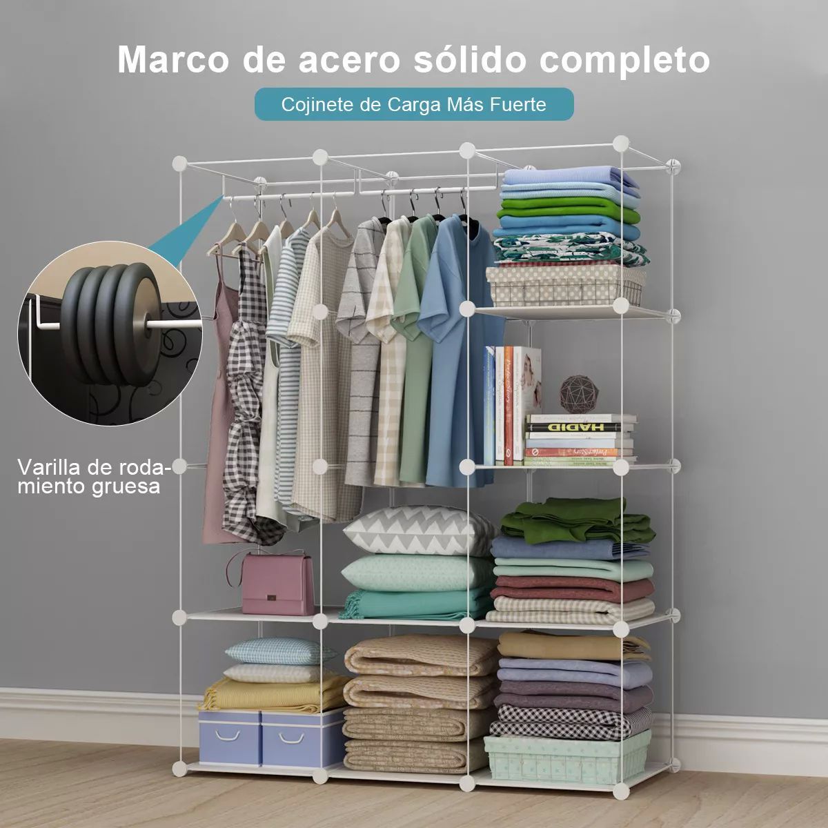 Armario De Plástico Portátil Con 15 Compartimentos