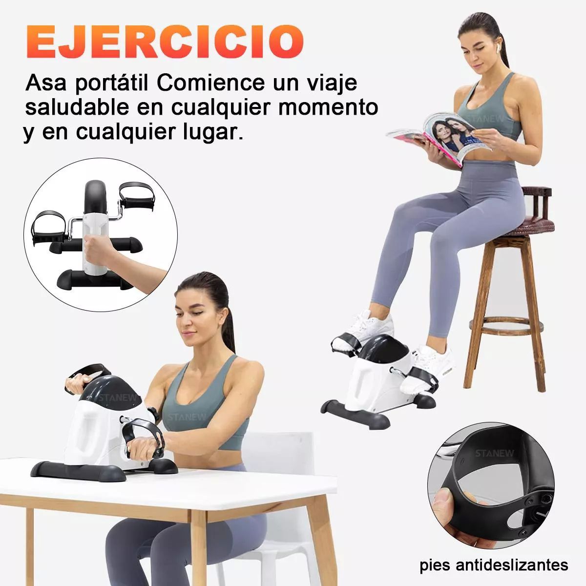 Mini Bicicleta Estática Rehabilitación Entrenamiento Casa 03