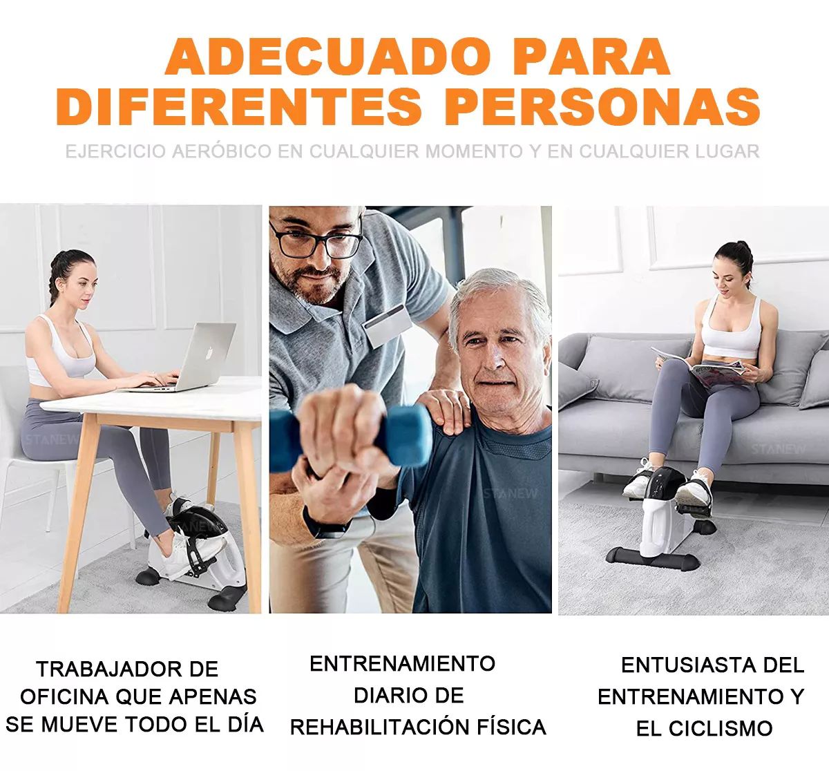 Mini Bicicleta Estática Rehabilitación Entrenamiento Casa 03