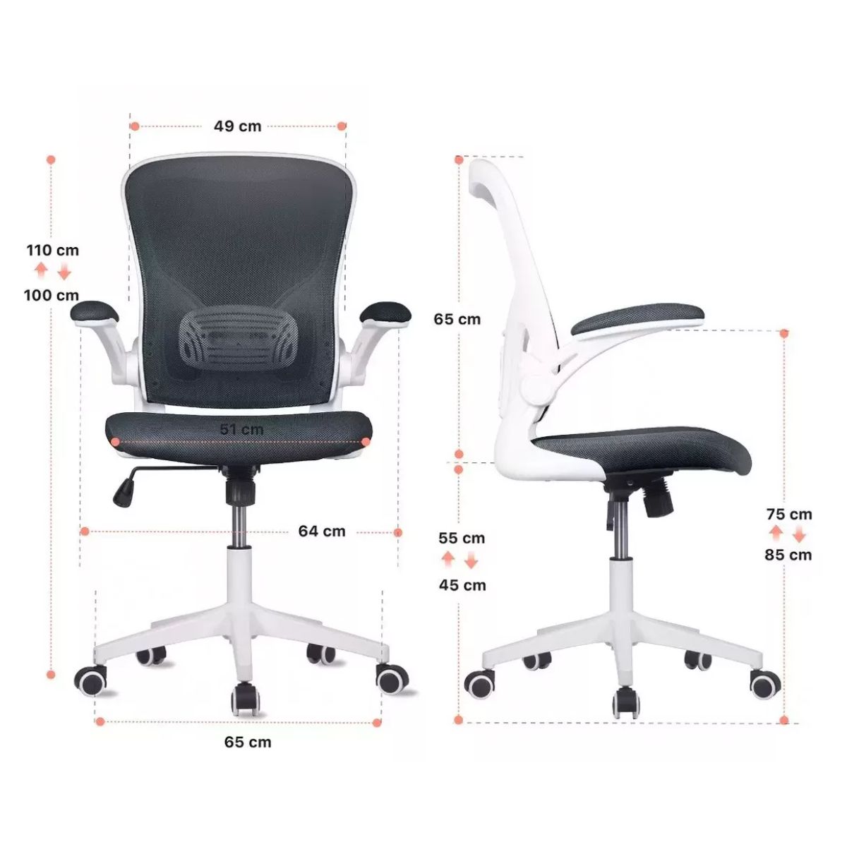 Silla Oficina Ejecutiva De Escritorio Ergonómica Color Gris Plata