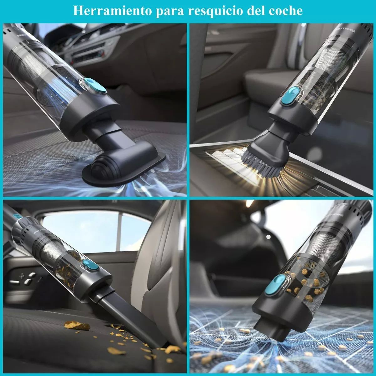 Aspirador Portátil Prettycare H1 Para Auto Hogar 21000pa.