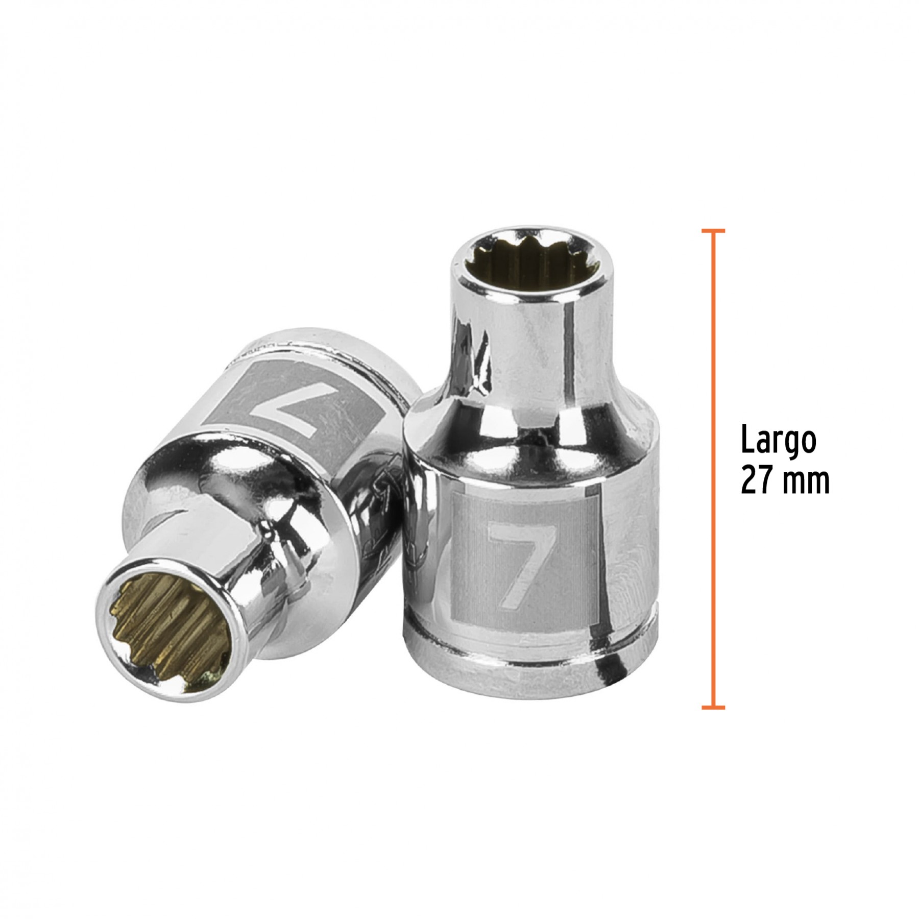 DADO DE 7 MM, 12 PUNTAS, CUADRO 3/8", TRUPER 13627