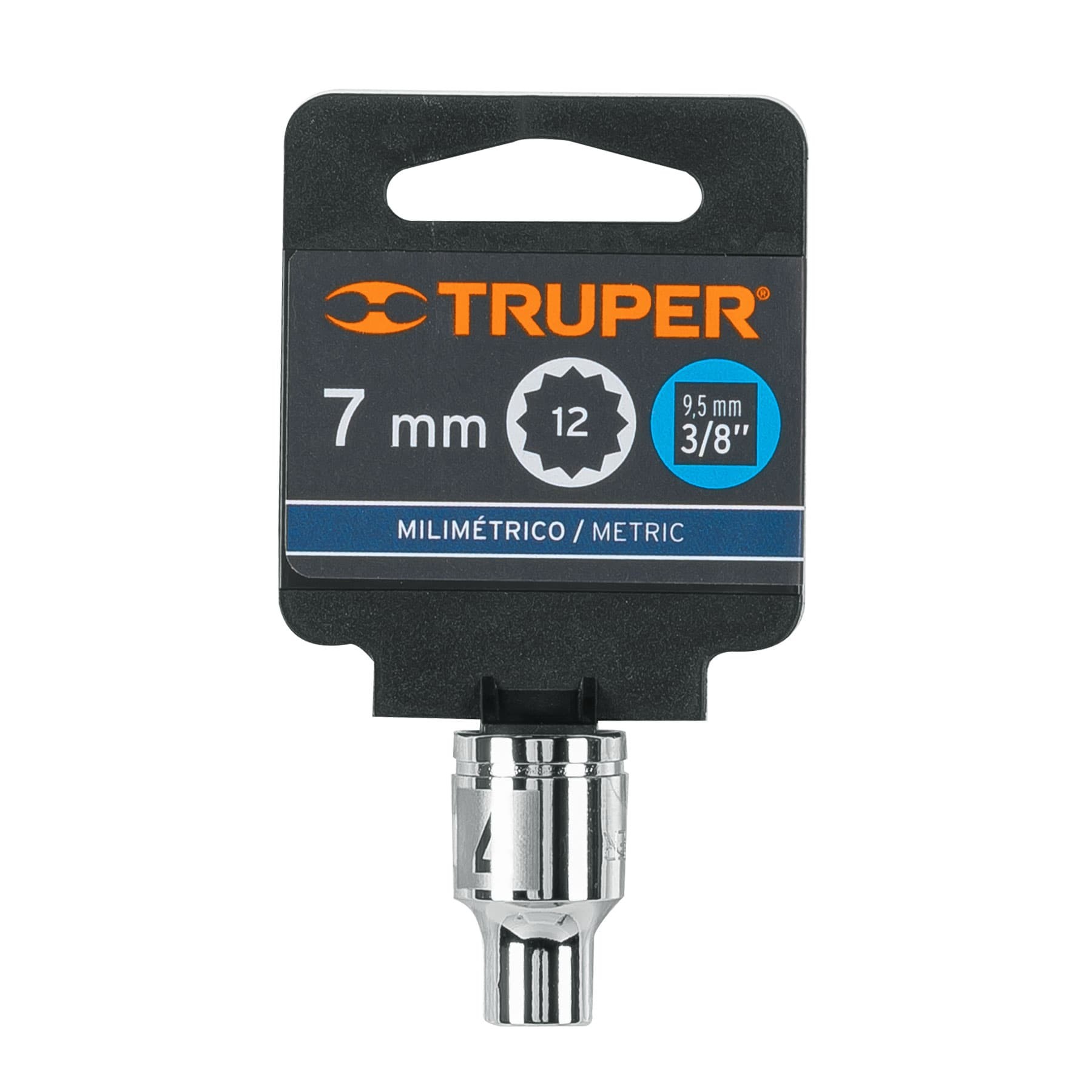 DADO DE 7 MM, 12 PUNTAS, CUADRO 3/8", TRUPER 13627