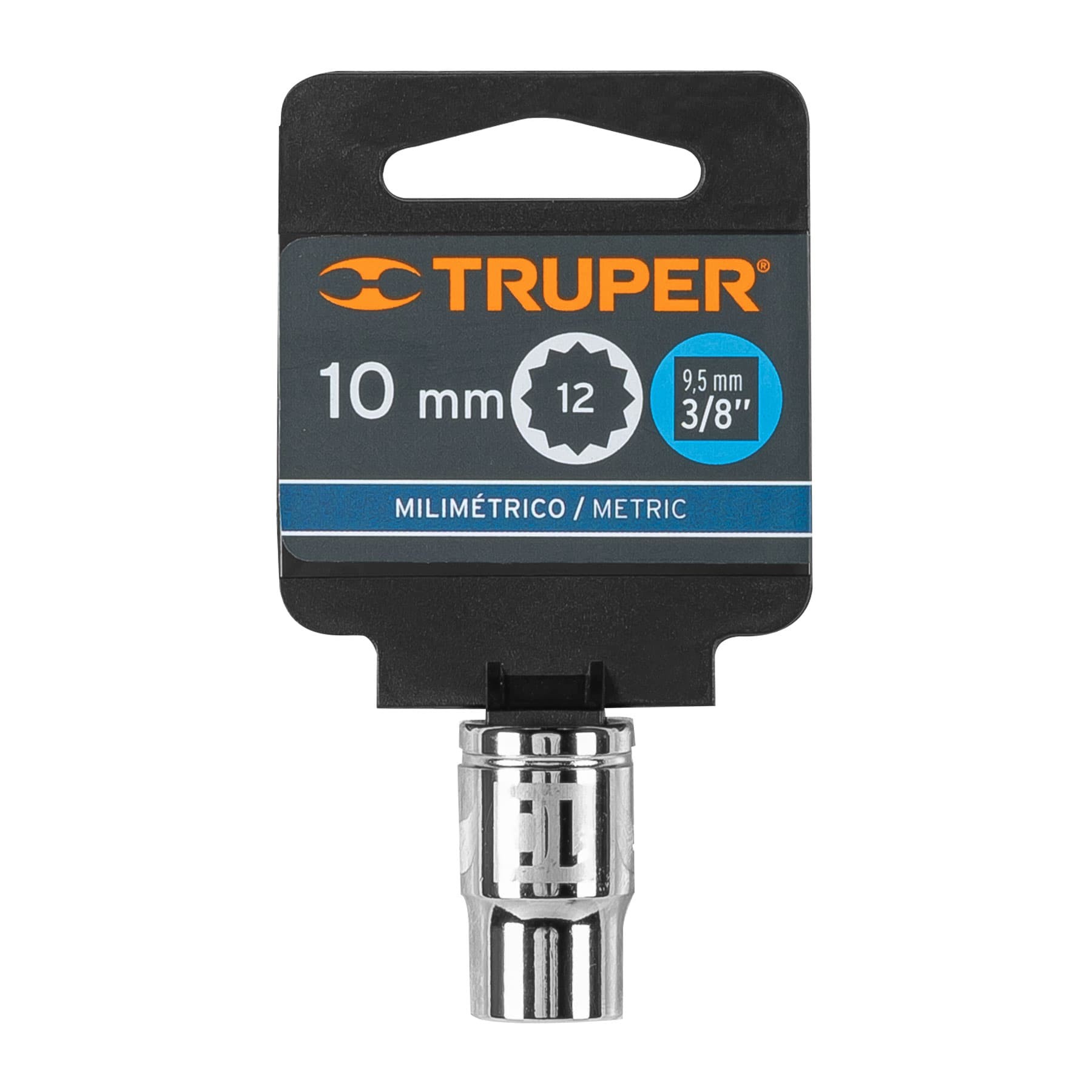 DADO DE 10 MM, 12 PUNTAS, CUADRO 3/8", TRUPER 13630