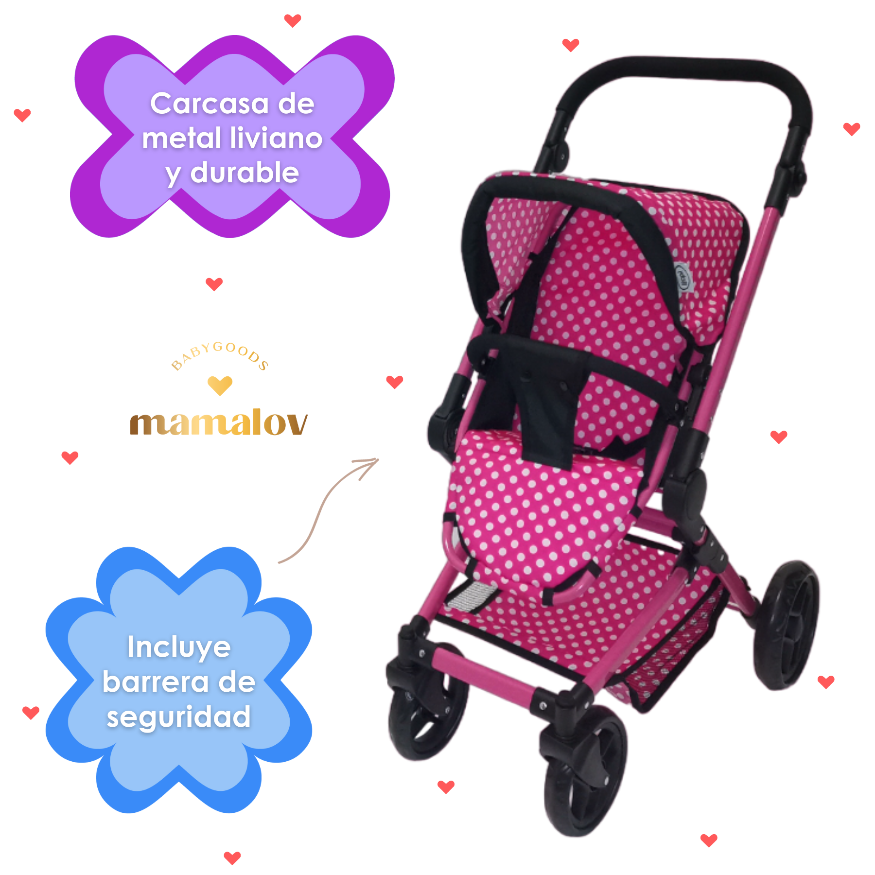 Carriolita De Juguete 3en1 Para Muñecas Ibaby Combo Tré Mimi