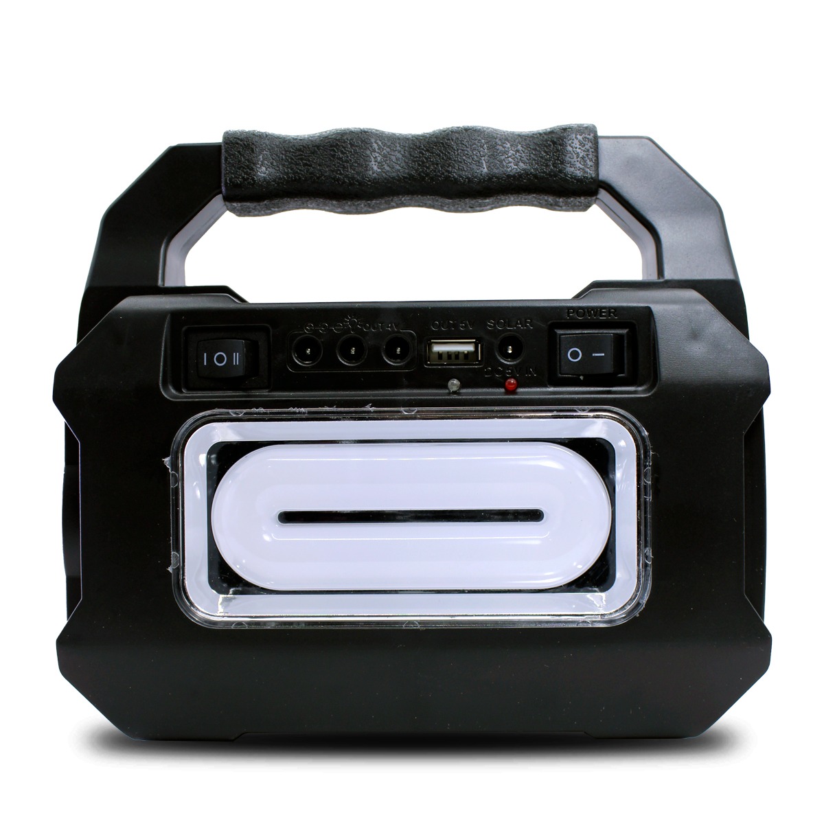 Lámpara Más Tres Focos Y Panel Solar Para Recargar / Gd-8080