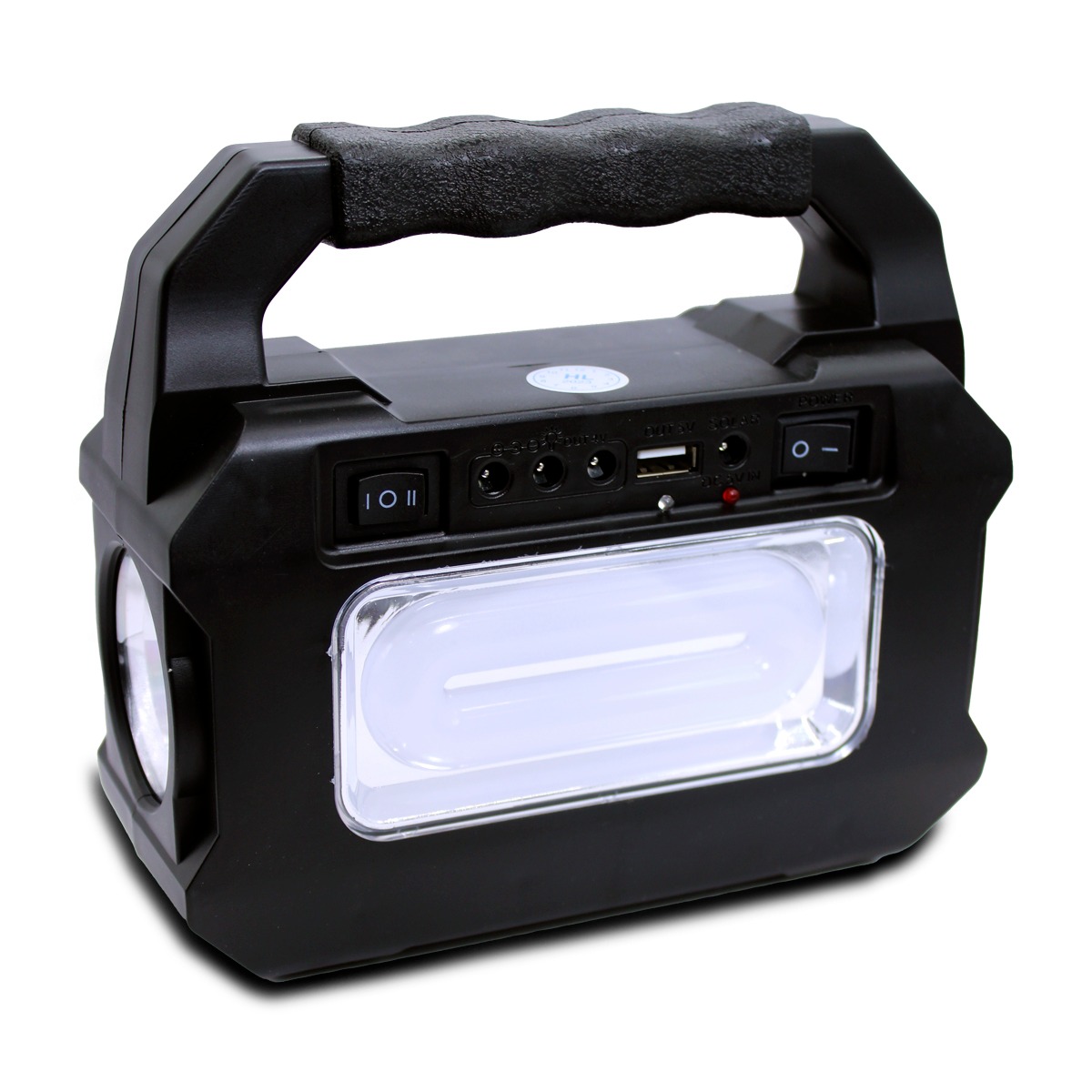 Lámpara Más Tres Focos Y Panel Solar Para Recargar / Gd-8080