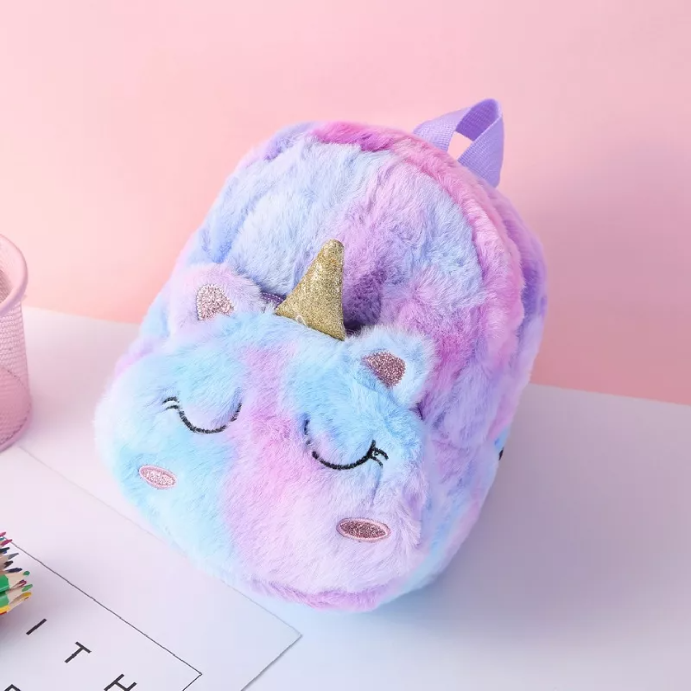 Mochila Infantil De Unicornio De Felpa Para Niños
