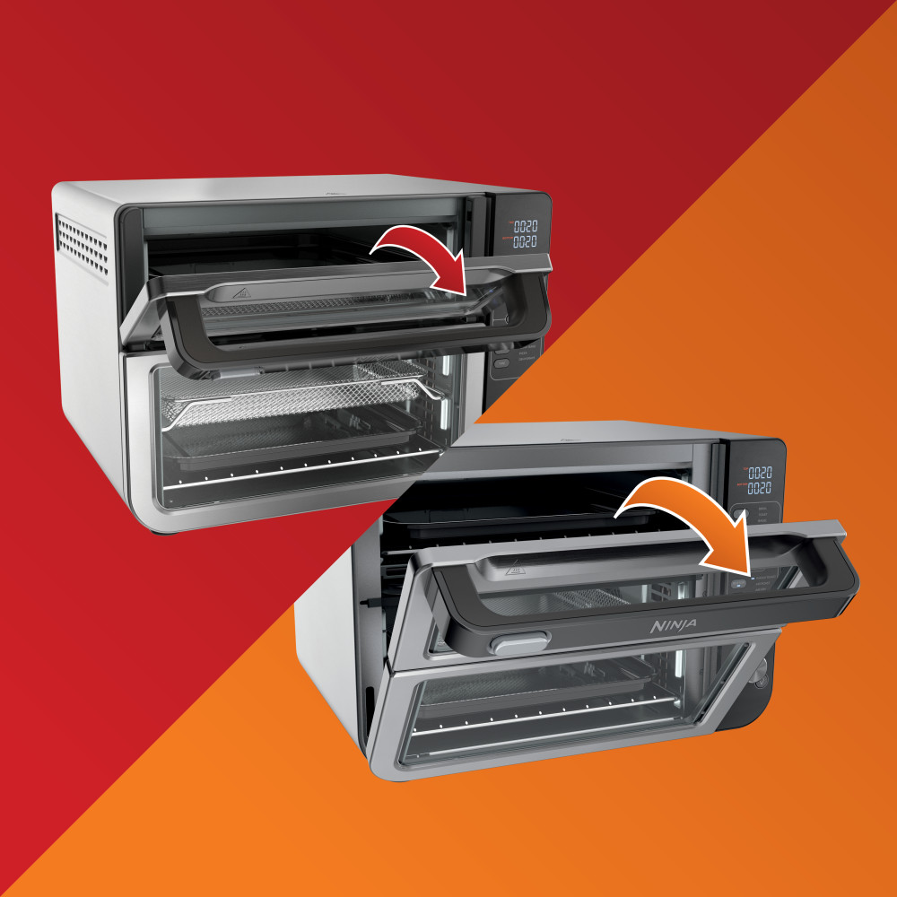 Horno de mesa eléctrico  Ninja Foodi DCT401 12 en 1 negro, FlexDoor, sin aceite 