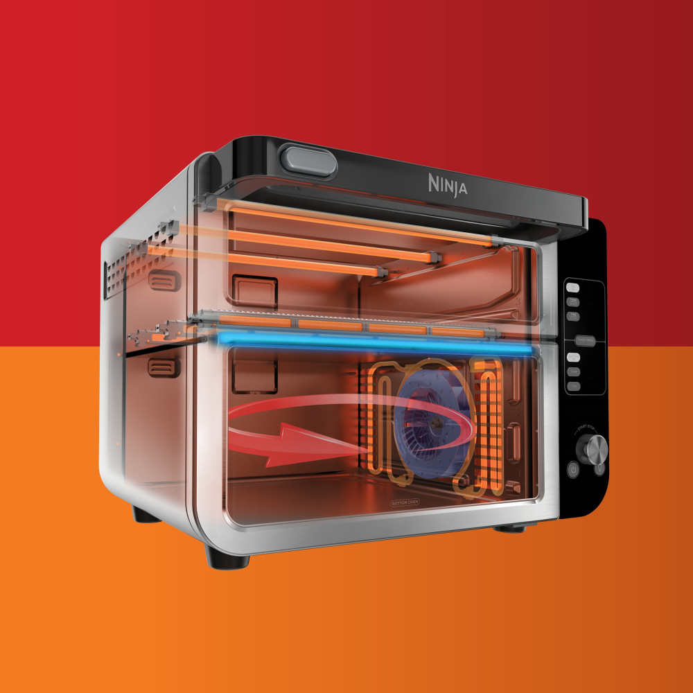 Horno de mesa eléctrico  Ninja Foodi DCT401 12 en 1 negro, FlexDoor, sin aceite 