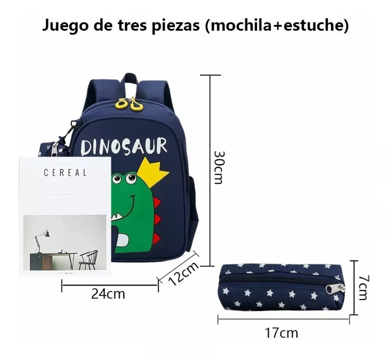 Mochilas Infantiles Mochila Escolar Con Gran Capacidad DINOSAURIO.