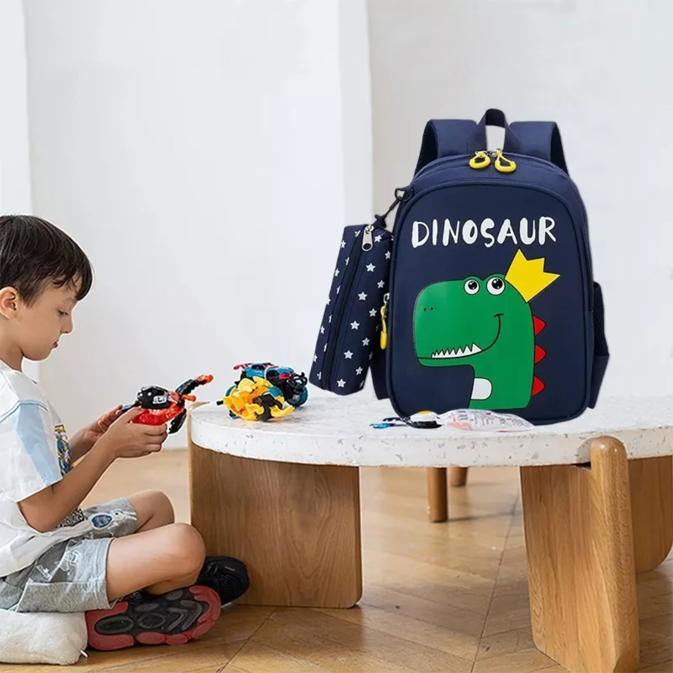 Mochilas Infantiles Mochila Escolar Con Gran Capacidad DINOSAURIO.