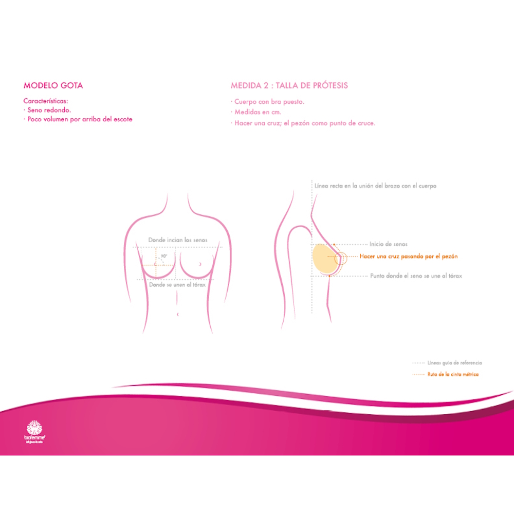 Protesis Mamaria Estandar Talla 32 Simetrica Anatomica Silicona Soft 4001 Maxima