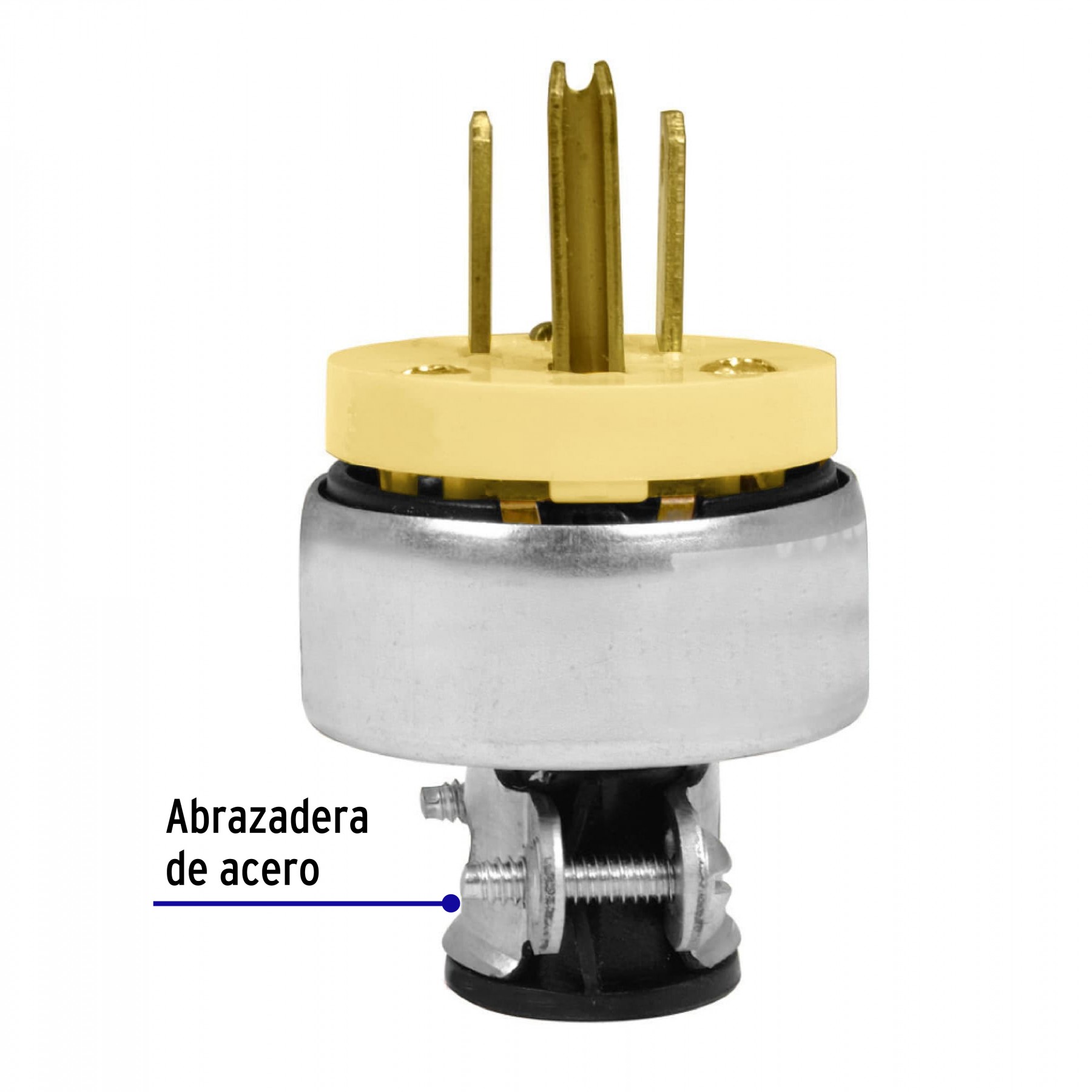 CLAVIJA INDUSTRIAL BLINDADA ATERRIZADA, 2 POLOS+TIERRA VOLTECK 46202