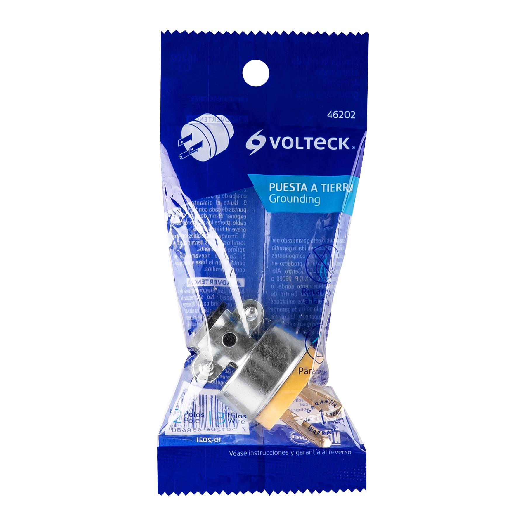 CLAVIJA INDUSTRIAL BLINDADA ATERRIZADA, 2 POLOS+TIERRA VOLTECK 46202