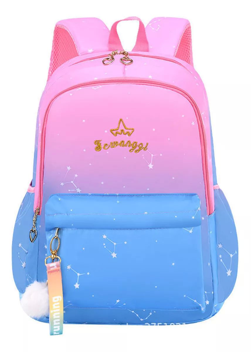 Mochila Para Niña Escolar/primaria Moda Mochilas Infantil AZUL