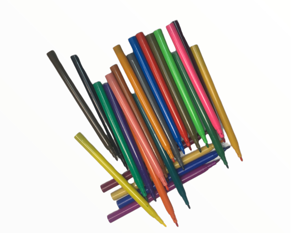 Paquete Con 24 Plumines Escolares Diferentes Colores