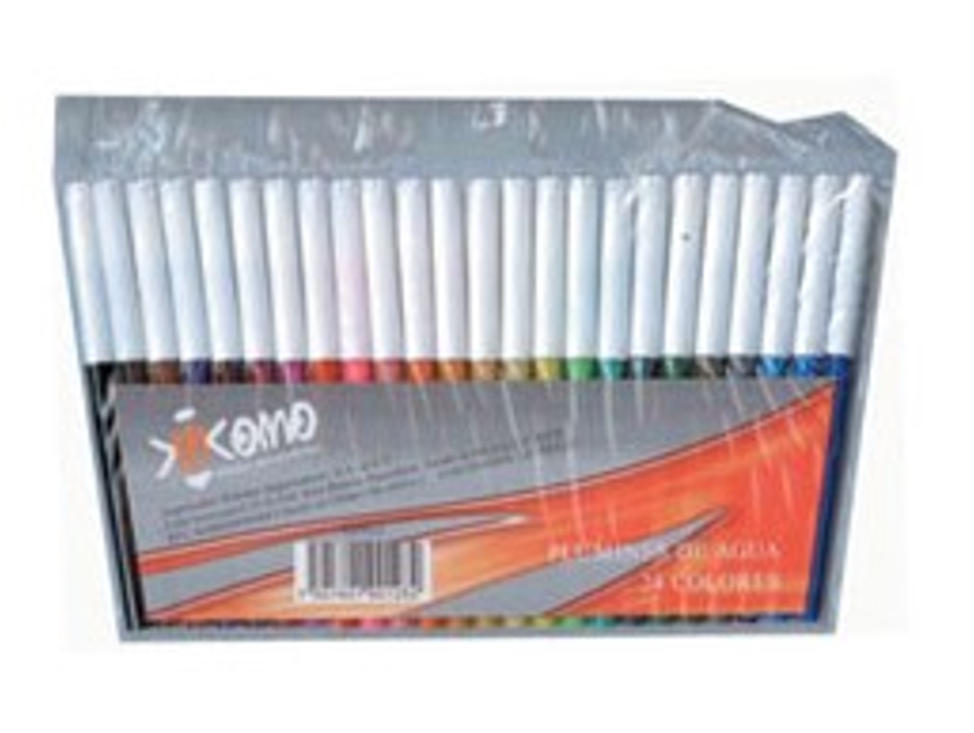 Paquete Con 24 Plumines Escolares Diferentes Colores