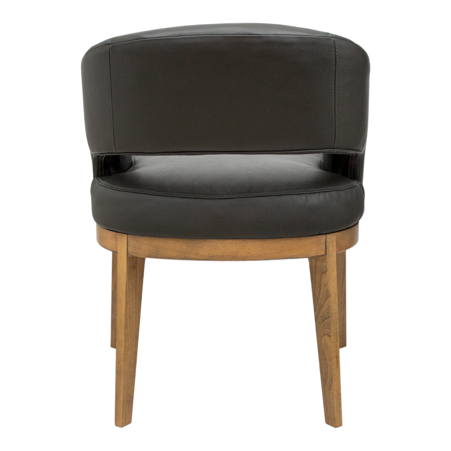 SILLA VICTORIA | Tapizada en Piel Genuina, con patas de madera 