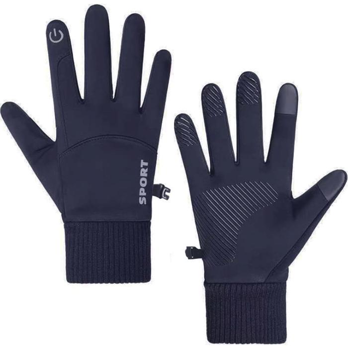 Guantes de Invierno con Forro MXGIW-013-1 3 Pares XL Negro 110mm x 245mm Poliéster y Vellón Sensibilidad Pantalla Táctil, SnowGlovBlack