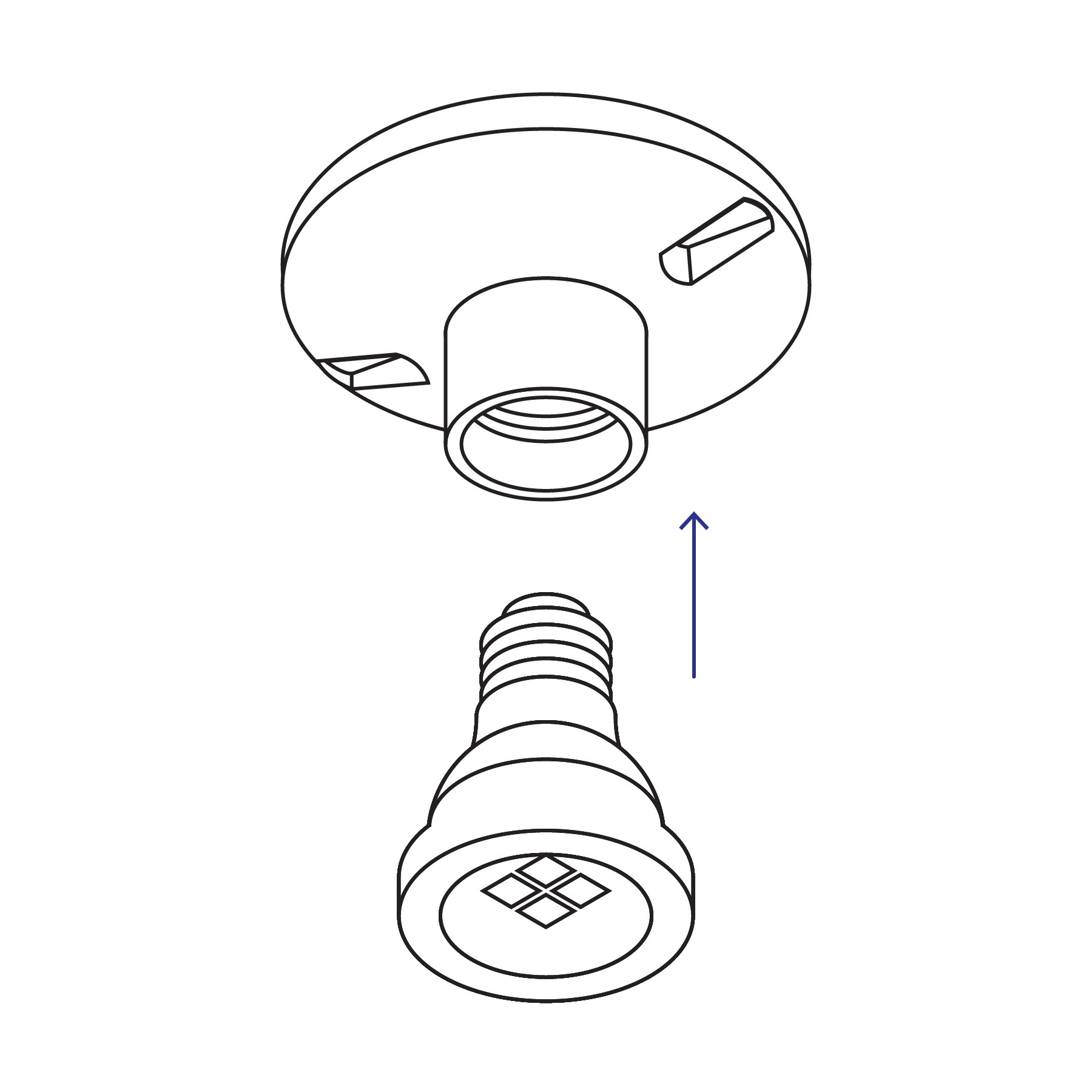 PORTALÁMPARA DE PORCELANA, 4-1/2", REDONDA, VOLTECK 46524