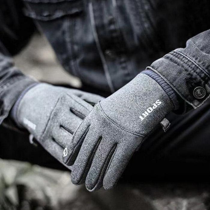 Guantes Térmicos de Vellón Caliente MXGIX-005-1 5 Pares M Gris 85mm x 230mm Poliéster y Vellón Sensibilidad Pantalla Táctil, SnowGlovGray