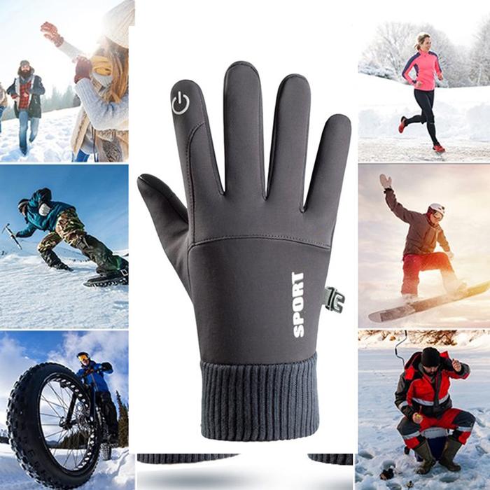 Guantes Térmicos de Vellón Caliente MXGIX-005-1 5 Pares M Gris 85mm x 230mm Poliéster y Vellón Sensibilidad Pantalla Táctil, SnowGlovGray