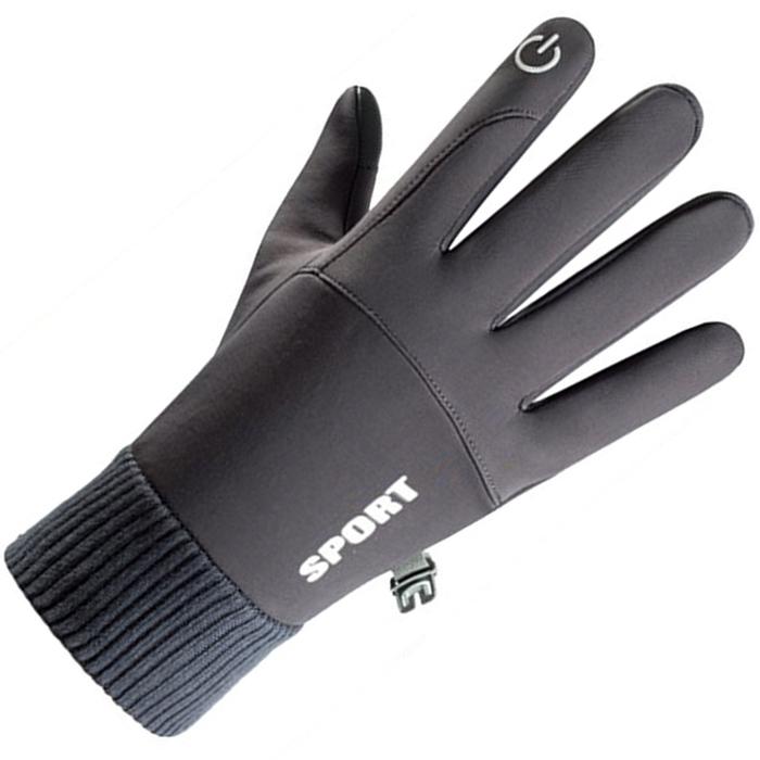Guantes Antifrío Térmicos MXGIX-006-1 1 Par L Gris 105mm x 240mm Poliéster y Vellón Sensibilidad Pantalla Táctil, SnowGlovGray