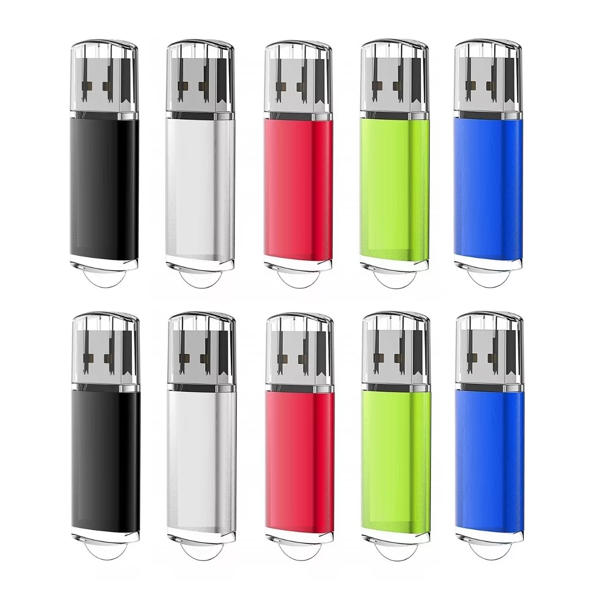 Juego Memoria Usb 8gb Usb 2.0, Bulk 10 Unidades Multicolor