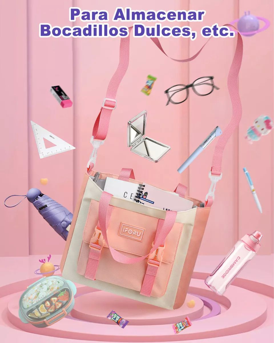 Mochila Escolar Viaje Bolsa Para Laptop 15.6 Inch Iforu 30 L color ROSA