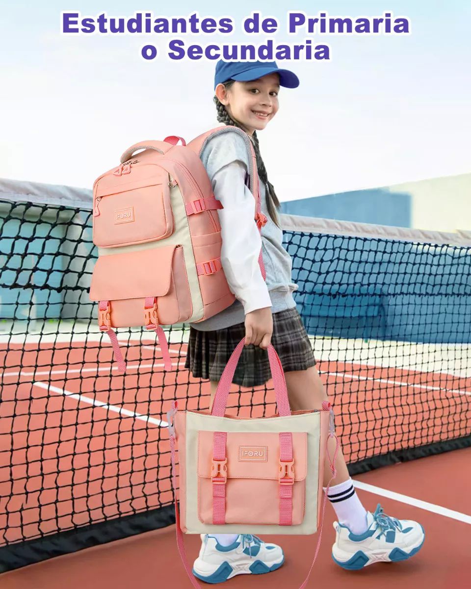 Mochila Escolar Viaje Bolsa Para Laptop 15.6 Inch Iforu 30 L color ROSA