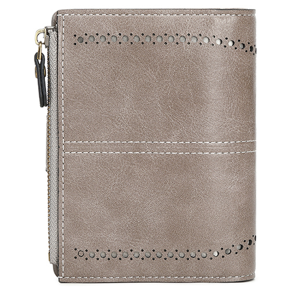 Cartera Para Mujer Gran Capacidad,billetera Con Bloqueo Rfid color GRIS