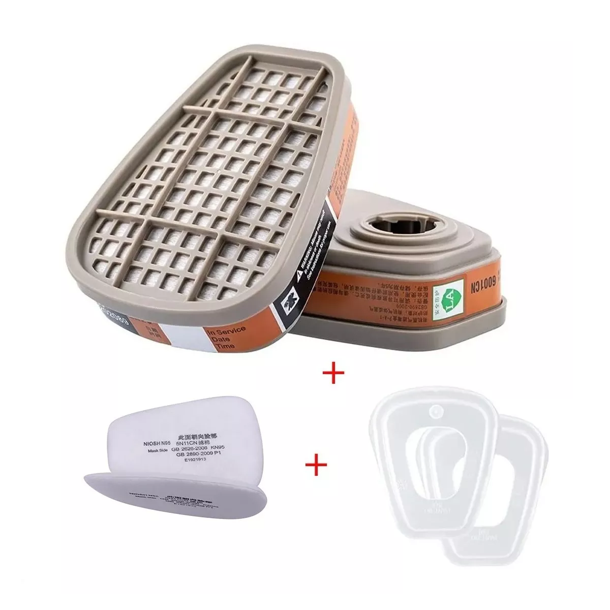 Par Cartucho De Filtro De Respirador 6002 Para Máscara De Gas 3m