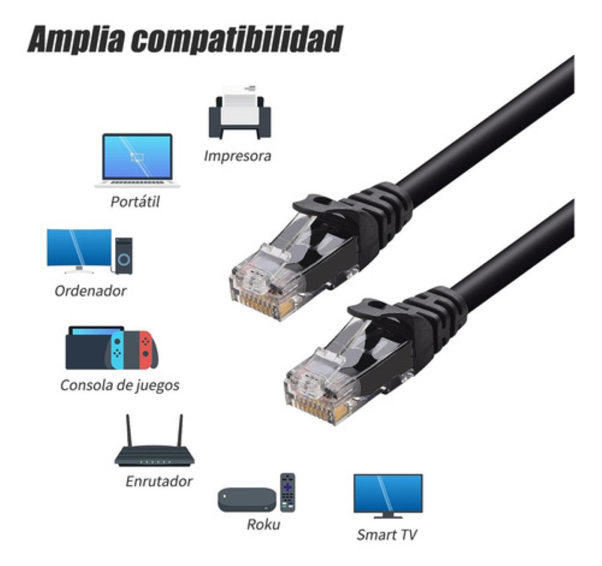 Cable Utp Red 20 Metros Ethernet Rj45 Calidad Cat6