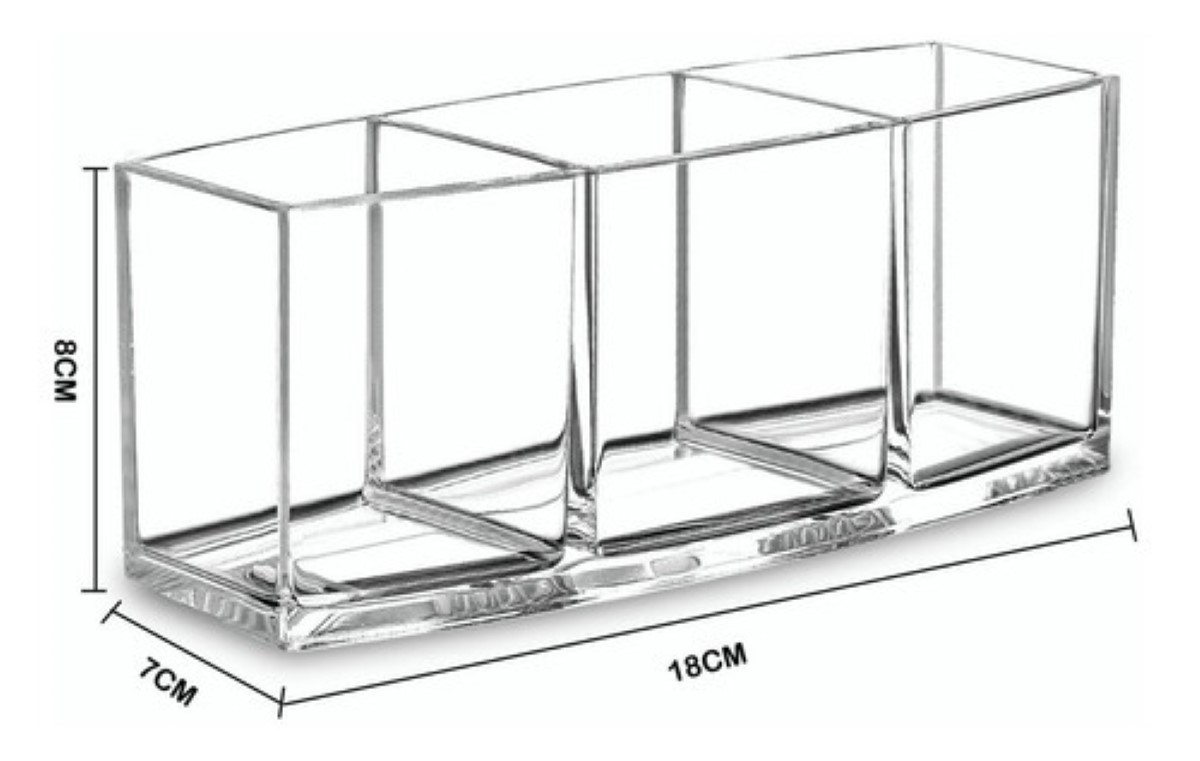 Organizadores De Brochas De Maquillaje Tocador Caja Almacenamiento Transparente 