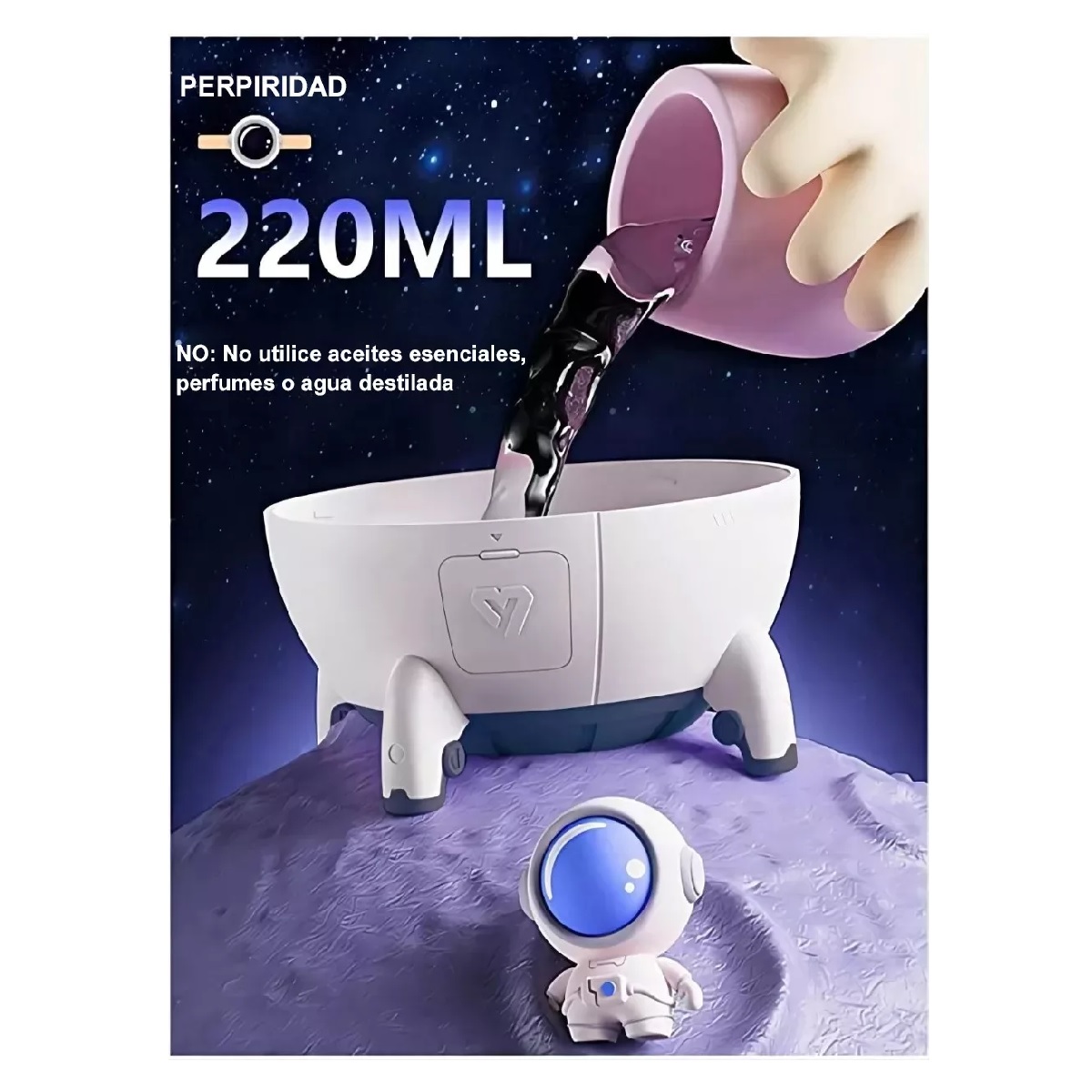 Humidificador Difusor Con Luces Led De Astronauta