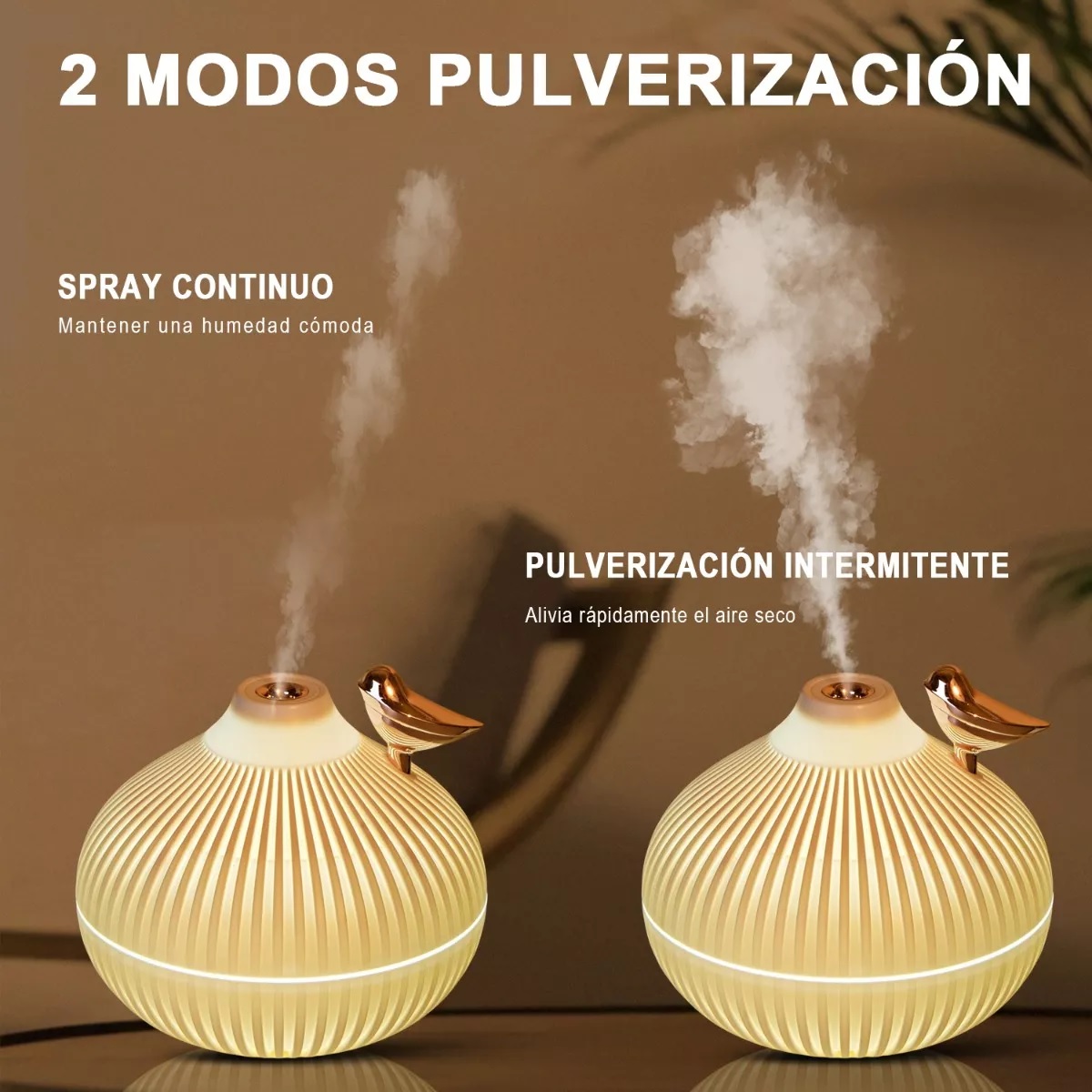 Humidificador Difusor De Aroma Lámpara Forma Ceboll 3 Modos