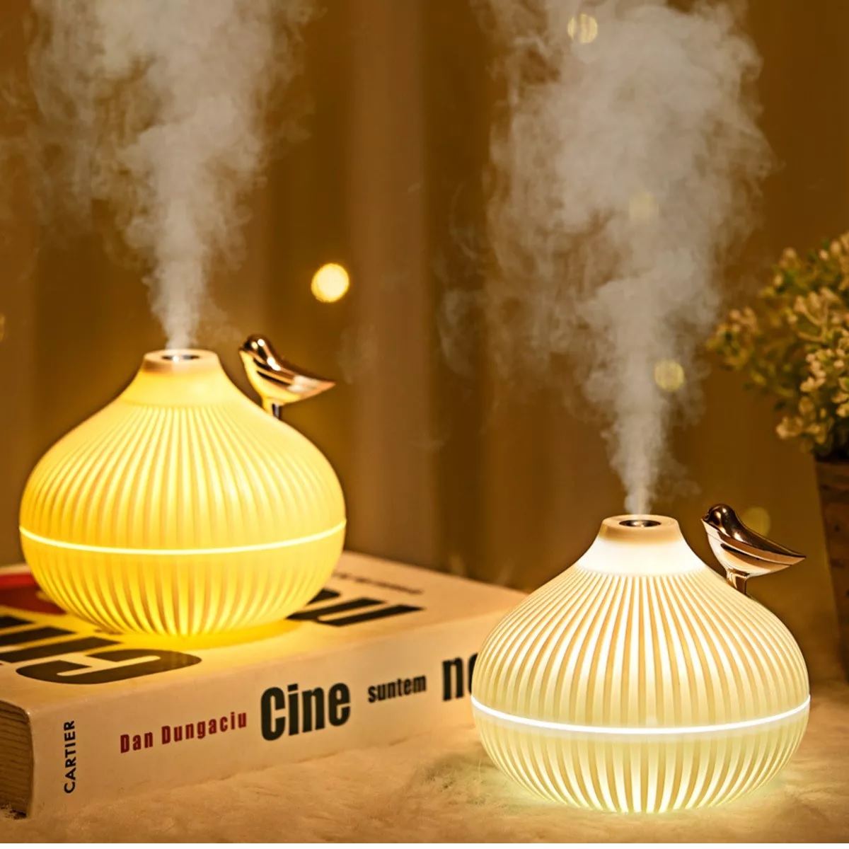 Humidificador Difusor De Aroma Lámpara Forma Ceboll 3 Modos