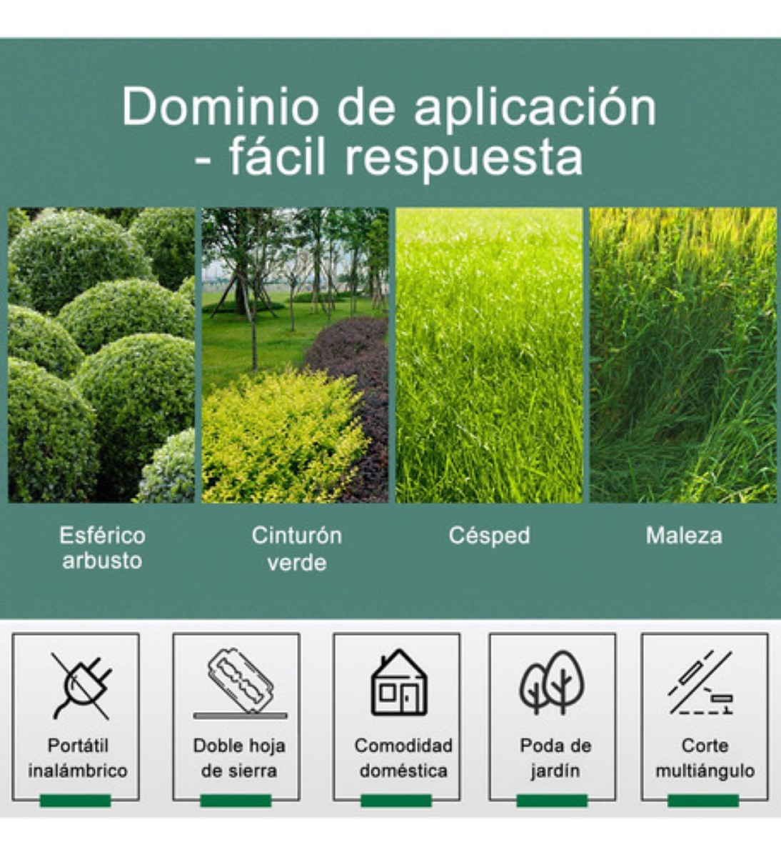 Cortasetos Eléctrico Portátiles Céspedes Y Arbustos Poda 24v Verde