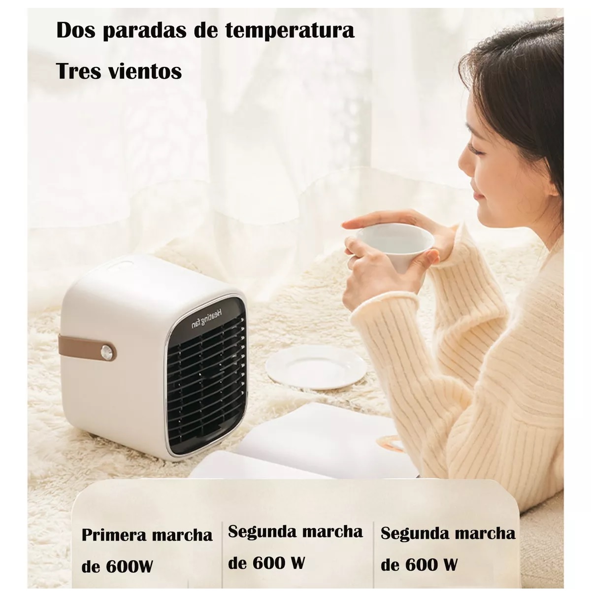 Calentador Calefactor Aire Frio-Calor Eléctrico De Pared