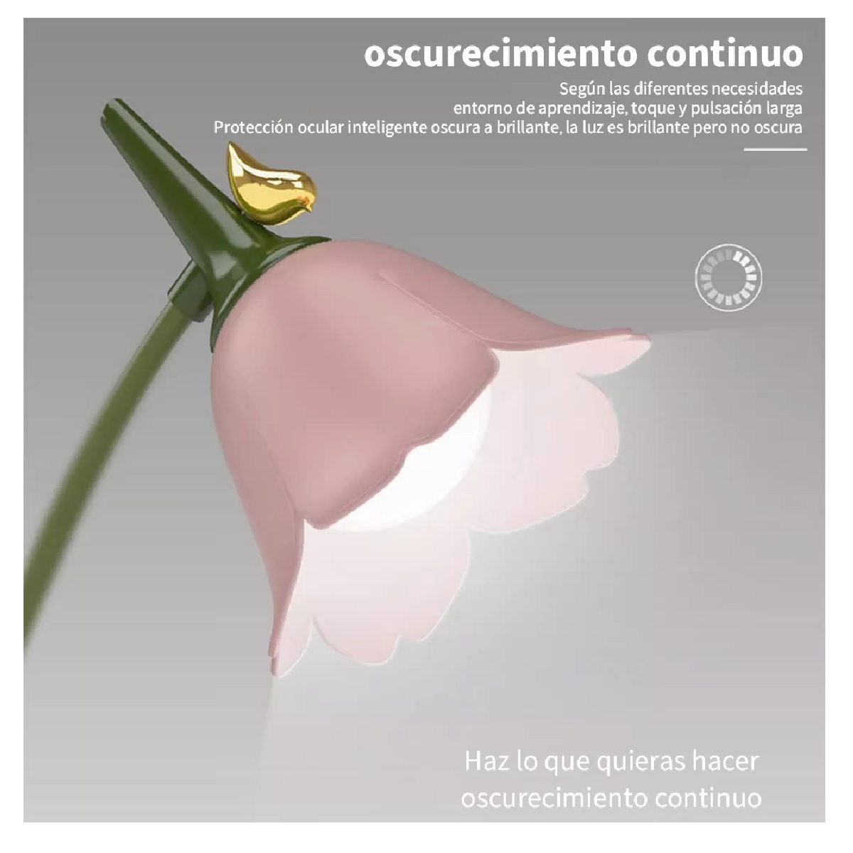 Lámpara De Escritorio De Flores Ajustable Lámpara Led Táctil