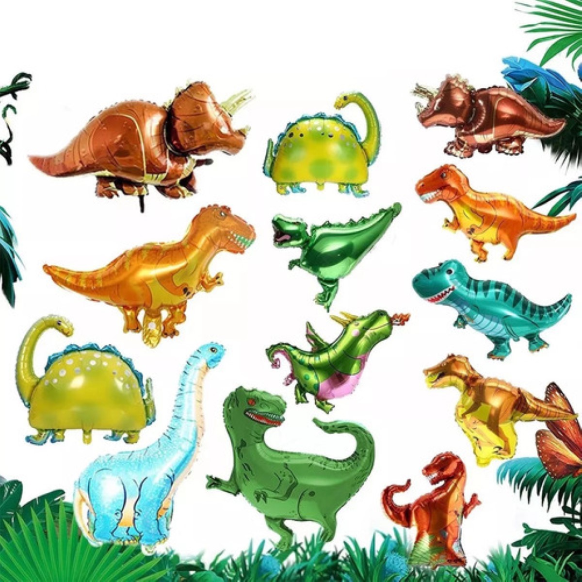 25 Globos Metálicos De Dinosaurios Decorativos Para Fiestas Dinosaurios