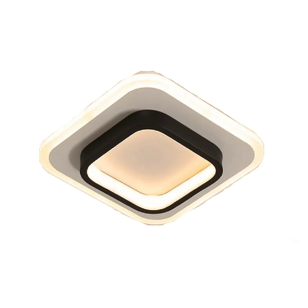 Lámpara De Techo Plafón Led Curva Moderna Luz Calida Cuadrada