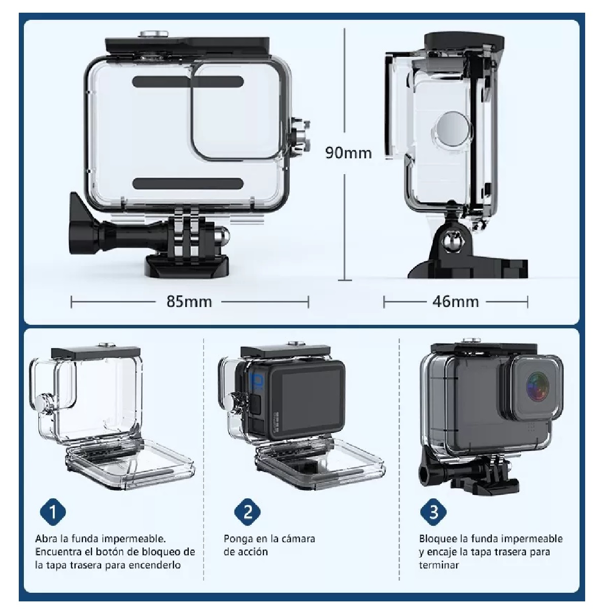 Kit De Accesorios Con 3 Baterías Para Gopro Hero 11 10 9