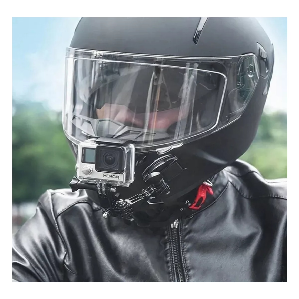 Base Adaptador Casco Moto Kit Lateral Gopro Cámara Acción